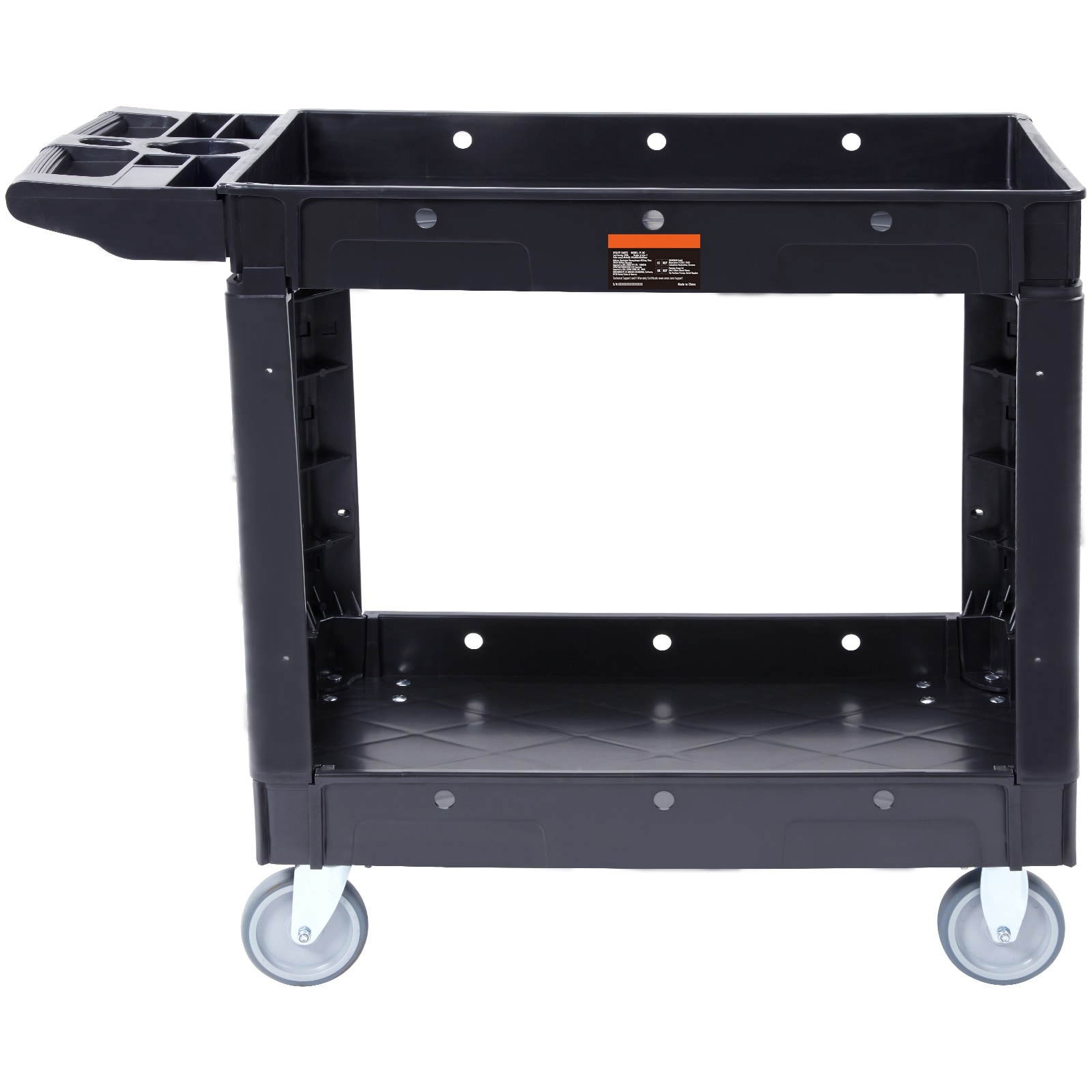 Heavy Duty Rolling Utility Cart With 2 Shelves For Workshop_voghion.com
